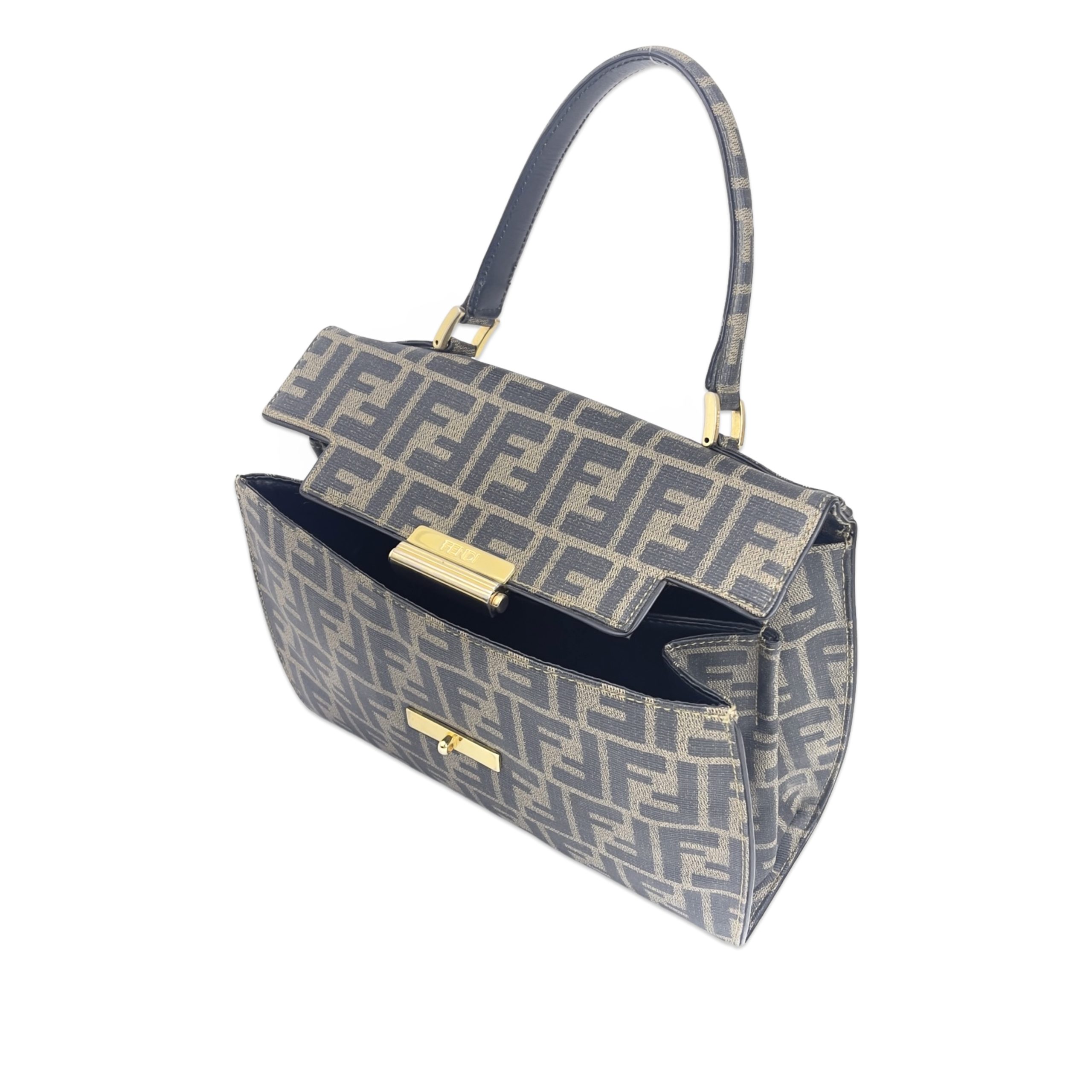 Fendi Vintage FF Handle Tote Zucca Canvas Small - ShopStyle