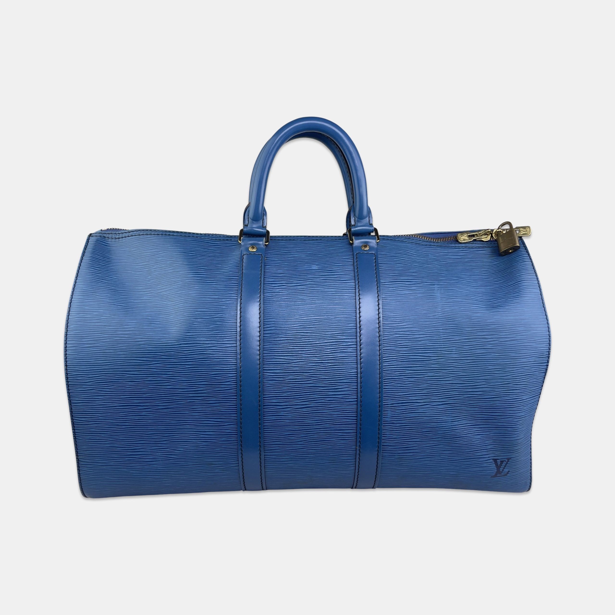 Vintage Louis Vuitton Keepall 45 Blue - Vintage Handbag