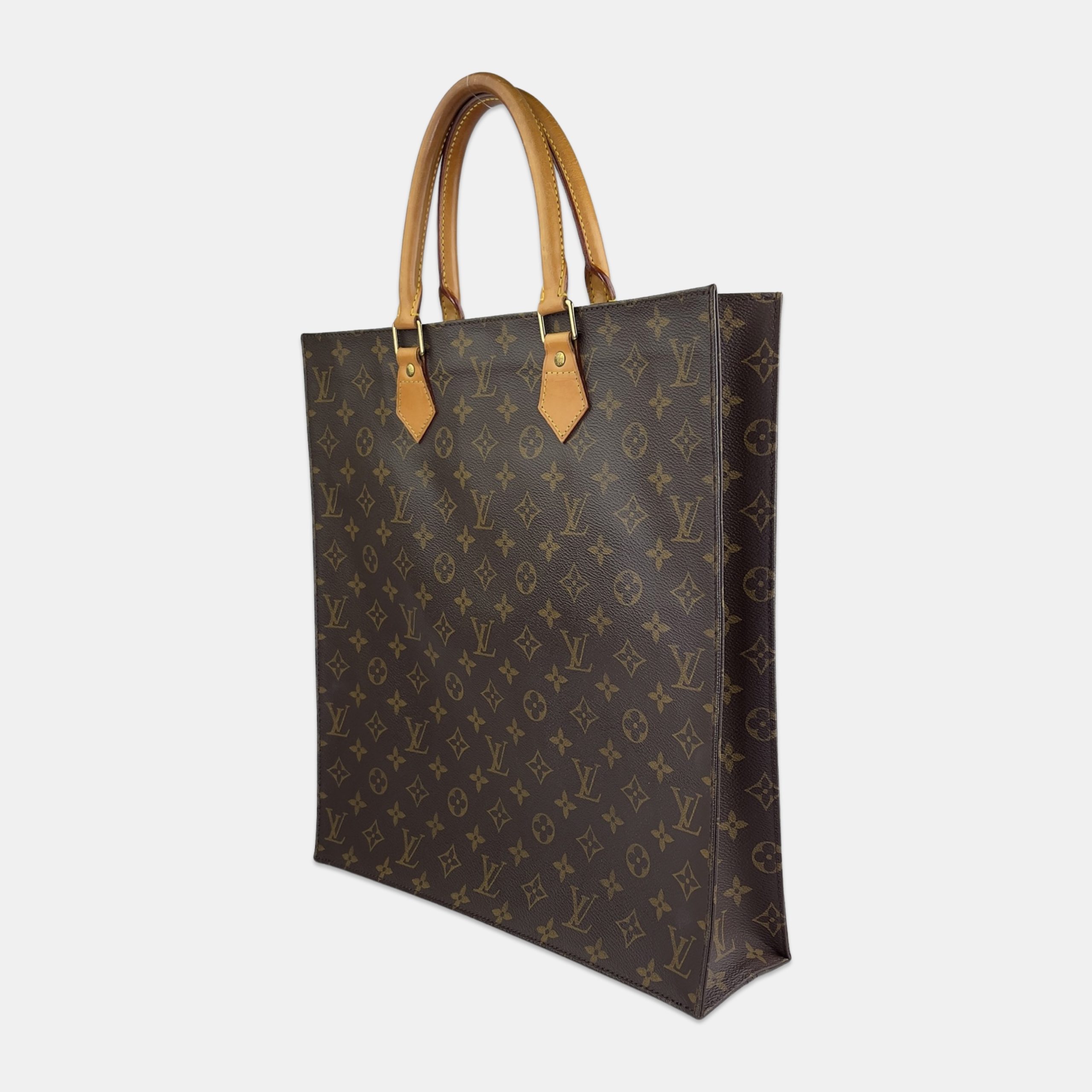 Louis Vuitton Louis Vuitton Sac Plat Monogram Canvas Tote Hand Bag