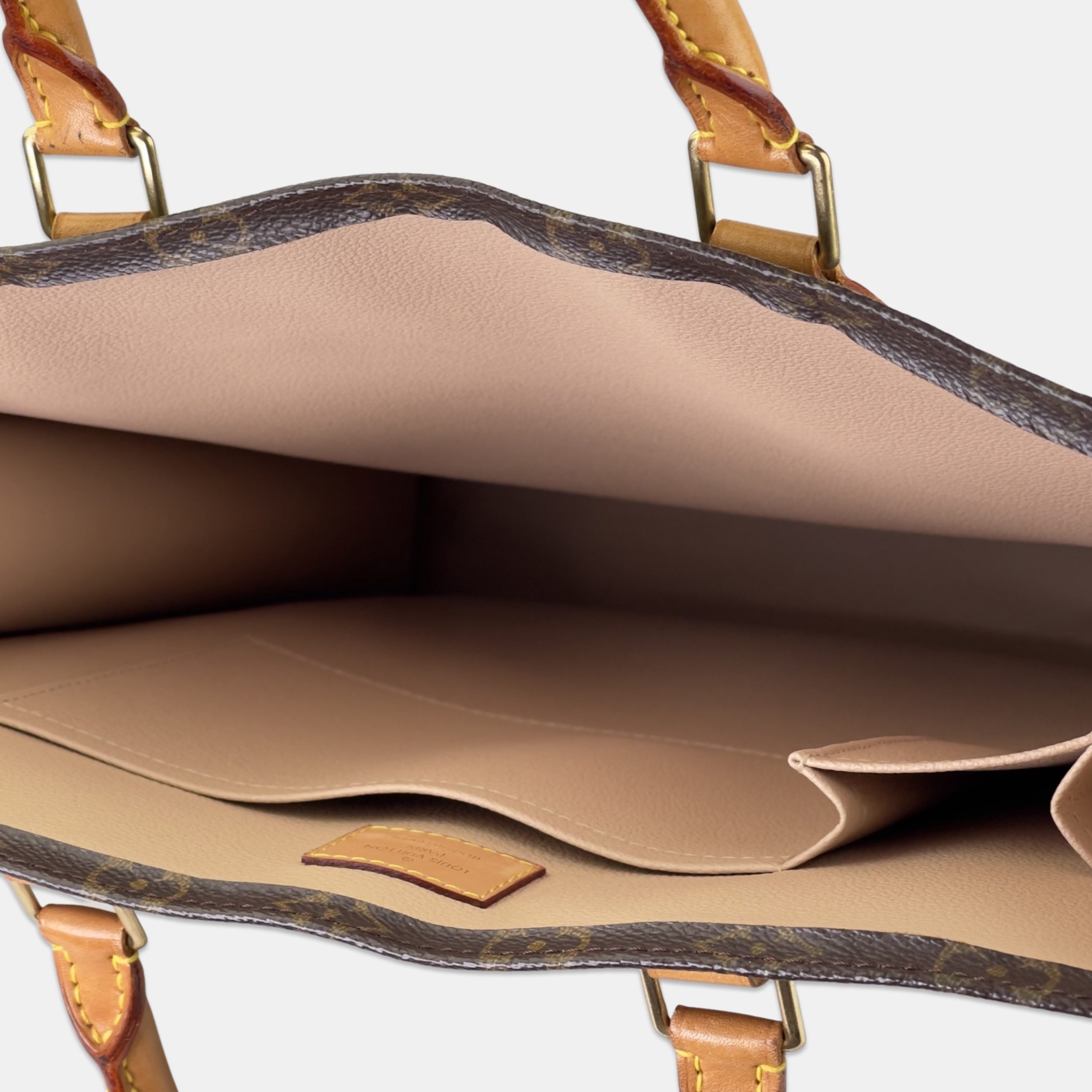 Louis Vuitton LV Vintage Sac Plat Tote Top Handle Shoulder Bag