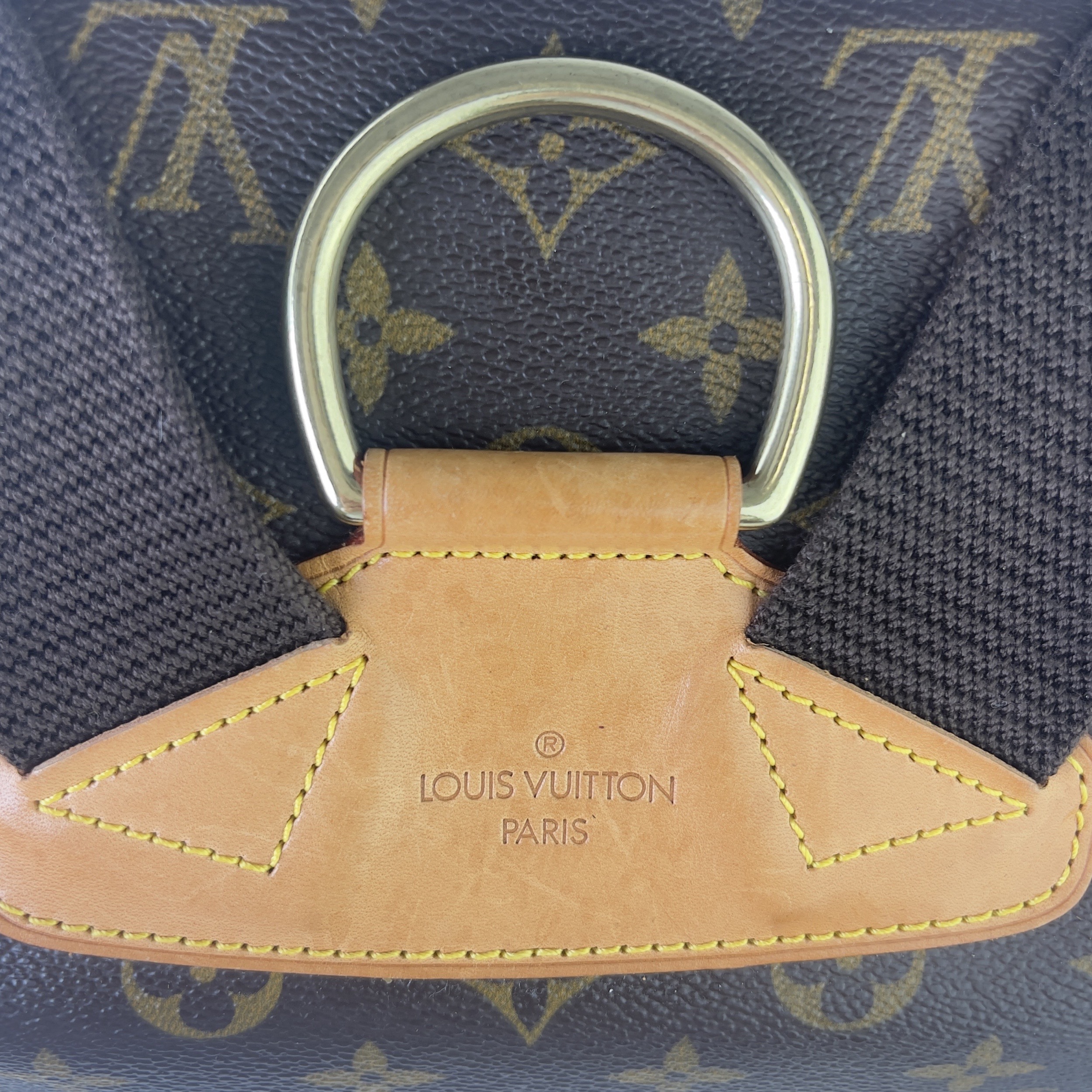 Montsouris vintage leather backpack Louis Vuitton Multicolour in